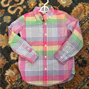 GAP Multicolor Plaid Button Down Shirt for Kids